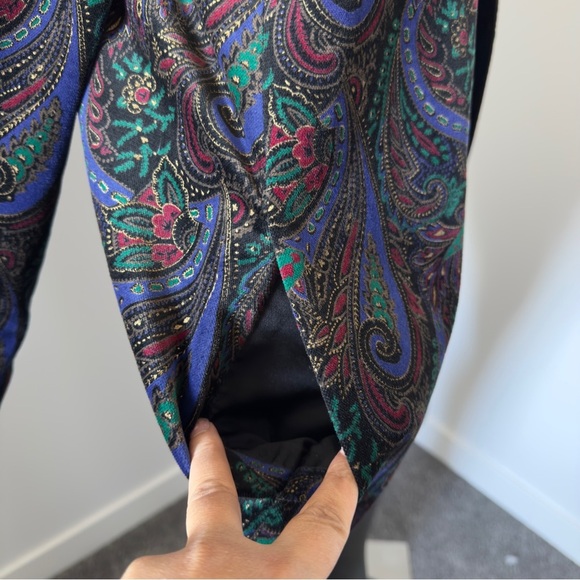 VTG COLLECTION INTERNATIONAL Paisley Patterned Women's Blazer Jacket - Picture 7 of 8